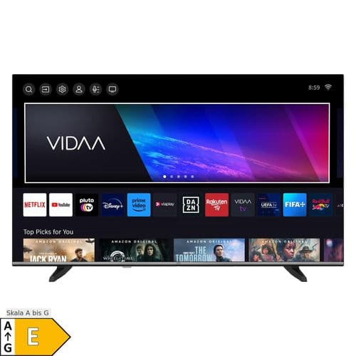 JVC Fernseher 50 Zoll Smart TV VIDAA LT-50VD3555-4K Fernseher UHD, HDR Dolby Vision und Triple-Tuner