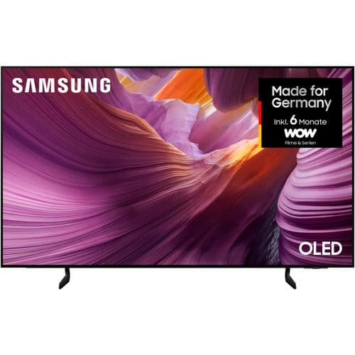 SAMSUNG OLED-Fernseher "GQ77S85FAE OLED-Fernseher", Energieeffizienz: F (A-G), schwarz, 77 ″, Fernseher, HDR Pro & Glare Free, Dolby Atmos & AI